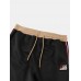 Mens Vintage Contrast Color Zipper Jacket Jogging Pants Two  Piece Sports Sets