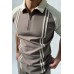 Printed casual zippered collar with flip collar HF2413-03-02