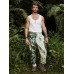 Men Two Tone Camo   Tie Dyed Multi Pocket Ankle Length Cargo Pants
