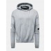 Mens Solid Color Design Cut Out Sleeve Kitted Hooded Sweaters