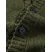 Men Vintage Knit Button V  Neck Double Pockets Casual Cardigans